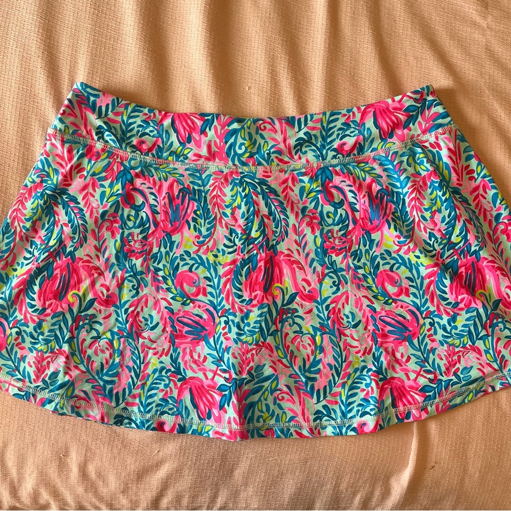 Lilly Pulitzer Pink and Blue Skater Mini Skirt